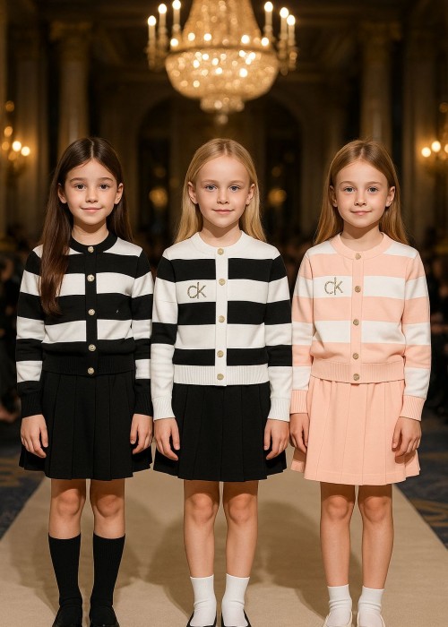 Kız Çocuk Triko Takım(Siyah)