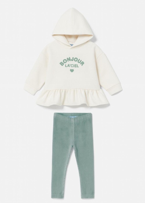 Kız Çocuk Kadife Taytlı Eşofman Takım