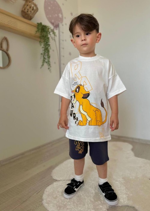 Erkek Çocuk Lion King Baskılı Şortlu Takım Erkek Çocuk Lion King Baskılı Şortlu Takım