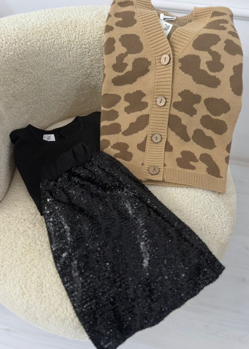 Kız Çocuk Hırkalı Takım(Hırka-body-etek)