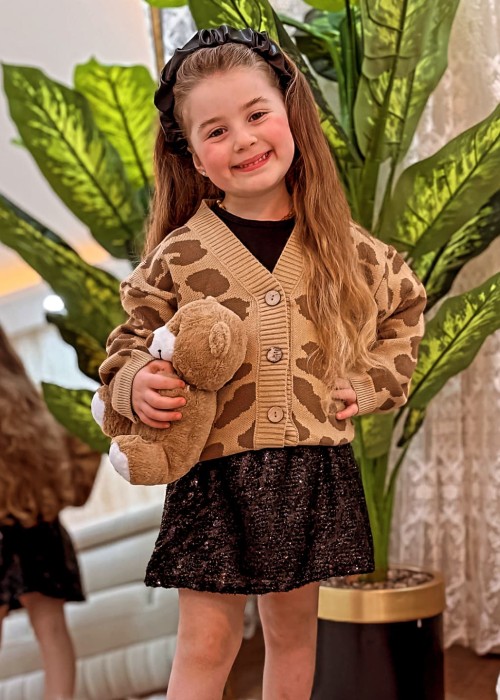 Kız Çocuk Hırkalı Takım(Hırka-body-etek)