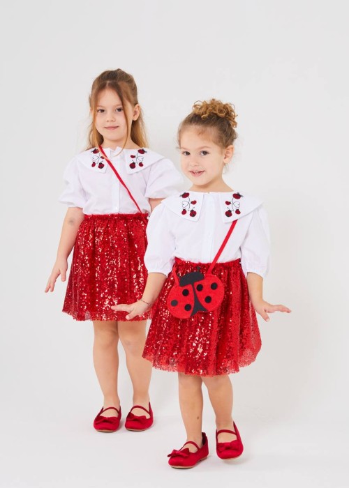 Kız Çocuk Uğurböcekli Takım (Çanta Hediyeli)