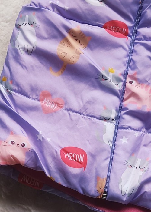 Kız Çocuk İçi Polar Kapuşonlu Yelek Kız Çocuk İçi Polar Kapuşonlu Yelek