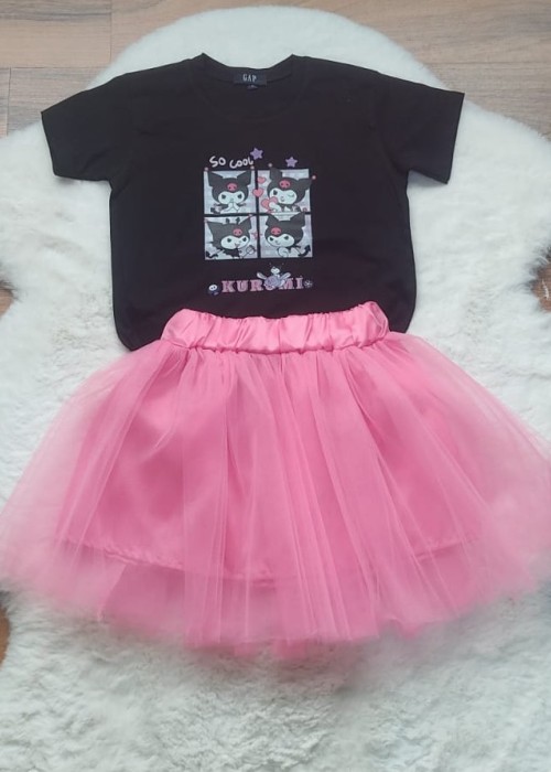 Kuromi Pembe Tül Etekli Takım