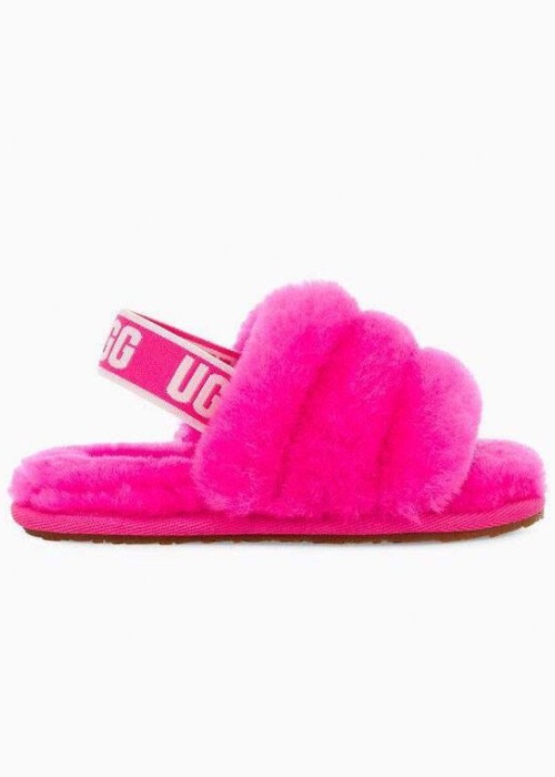 Kız Çocuk Fuşya UGG Peluş Terlik 