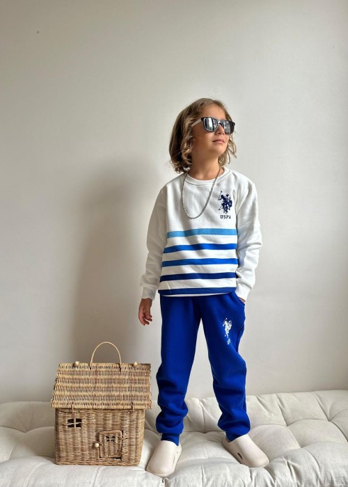 Erkek Çocuk Uspa Şardonlu Takım (Mavi)