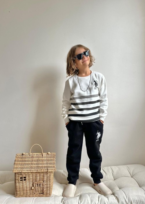 Erkek Çocuk Uspa Şardonlu Takım (Siyah)