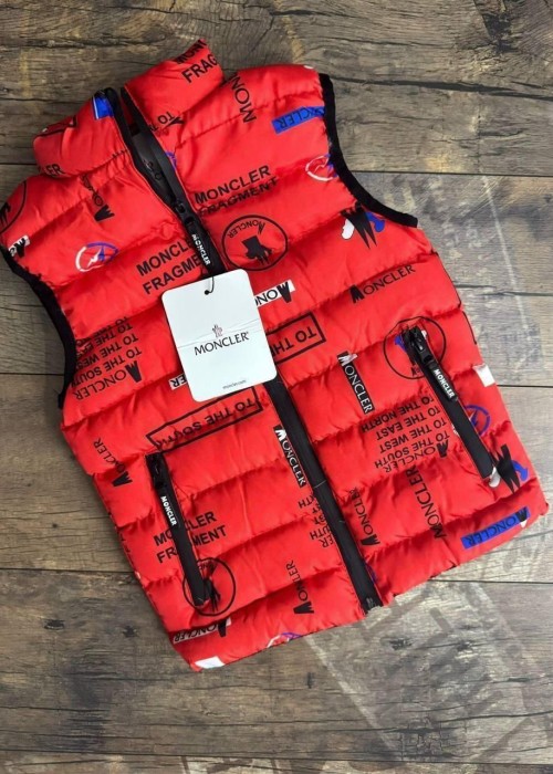 Erkek Çocuk Şişme Yelek Moncler-Kırmızı