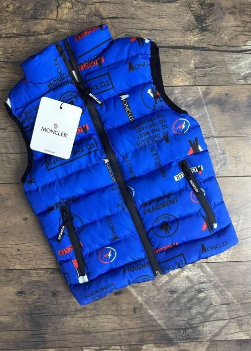 Erkek Çocuk Şişme Yelek Moncler-Mavi Erkek Çocuk Şişme Yelek Moncler-Mavi