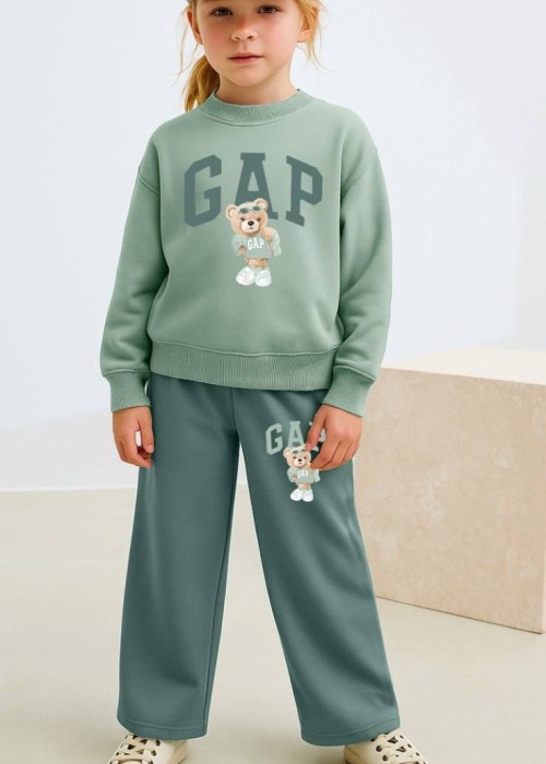 Kız Çocuk Gap Ayıcık Baskılı Eşofman Takım-Yeşil Kız Çocuk Gap Ayıcık Baskılı Eşofman Takım-Yeşil