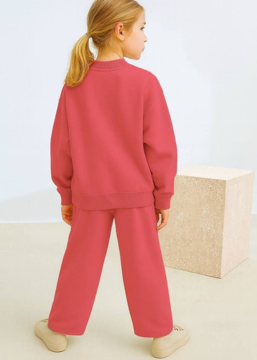 Kız Çocuk Labubu Gap Baskılı Nar Eşofman Takım Kız Çocuk Labubu Gap Baskılı Nar Eşofman Takım