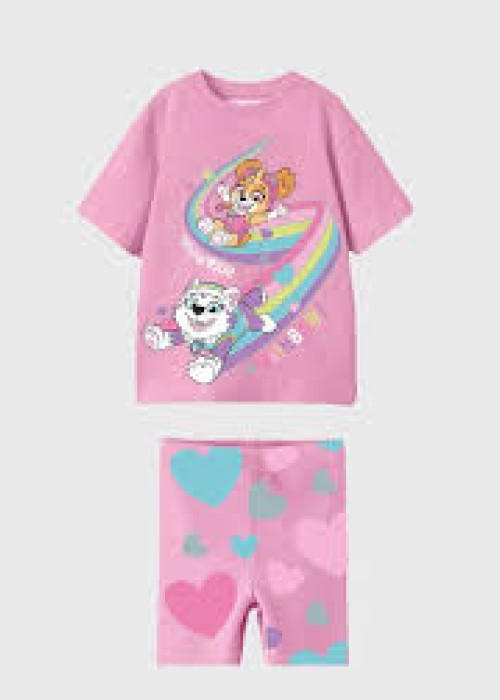 Kız Çocuk Pembe Taytlı Takım