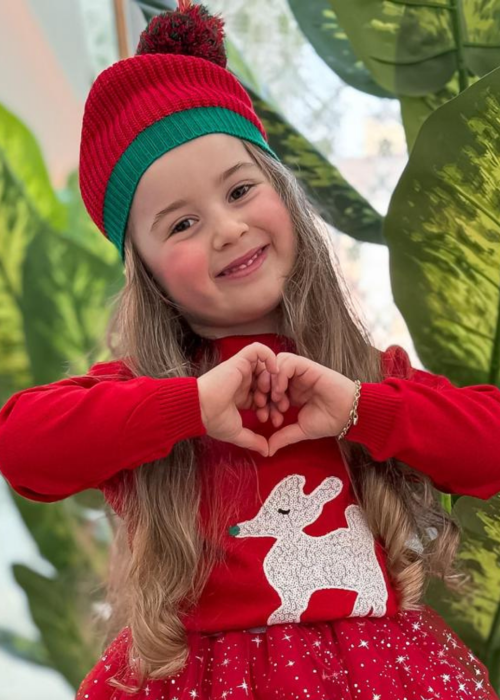 Kız Çocuk 3'lü Yılbaşı Takım-Kırmızı Kız Çocuk 3'lü Yılbaşı Takım-Kırmızı