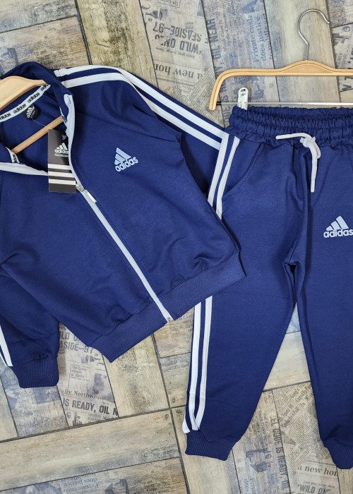 Erkek Çocuk Fermuarlı Eşofman Takım-Lacivert