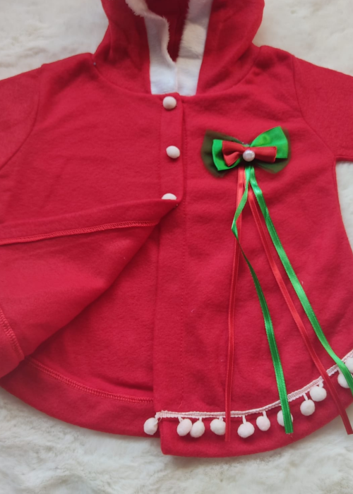 Kız bebek Yılbaşı Temalı Kırmızı Pelerin Kız bebek Yılbaşı Temalı Kırmızı Pelerin