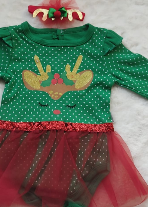 Kız Bebek Yılbaşı Tüllü Zıbın-Bantlı Kız Bebek Yılbaşı Tüllü Zıbın-Bantlı